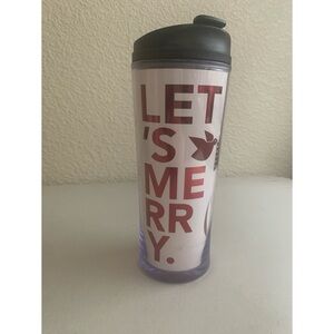 Starbucks Let’s Merry Fox Plastic Commuter Mug 12oz